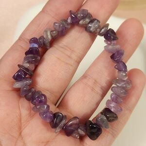 New Amethyst Chip Beaded Bracelet